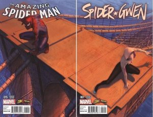 AMAZING SPIDER MAN #15 SPIDER-GWEN #1 COMICXPOSURE EXCLUSIVE VARIANT COVER SET!