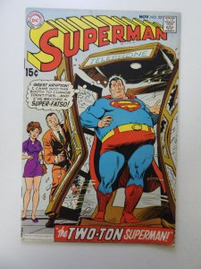 Superman #221 (1969) VG condition moisture damage