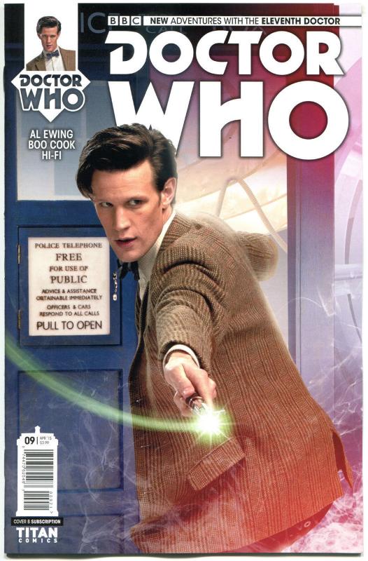 DOCTOR WHO #9 B, NM, 11th, Tardis, 2014, Titan, 1st, more DW in store, Sci-fi