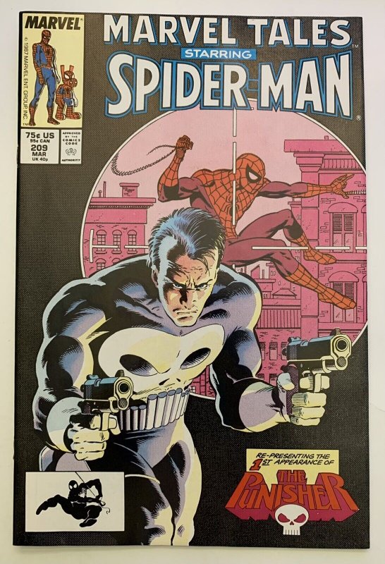 (1988) Marvel Tales #209 Reprints Amazing Spider-man #129 1st Punisher!