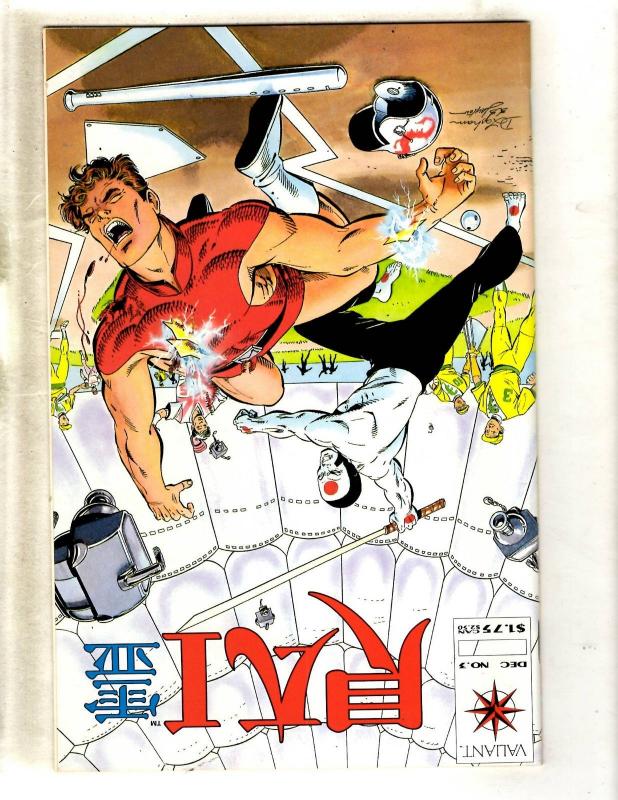 Magnus Robot Fighter # 7 NM- Valiant Comic Book WITH CARDS / Coupon RAI # 3 FM3