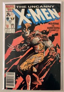 Uncanny X-Men #212 Direct Marvel (6.0 FN) 1st Wolverine vs Sabertooth (1984)