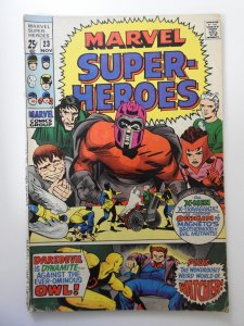 Marvel Super-Heroes #23  (1969) VG- Cond! 1 in spine split, tape pull back cover
