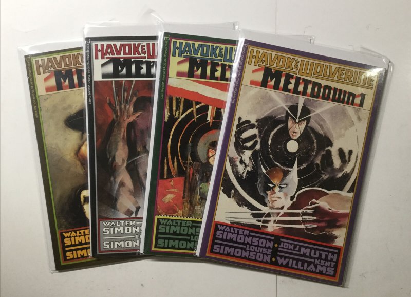 Havok And Wolverine Meltdown 1-4 1 2 3 4 Lot Run Set Near Mint Nm Epic Comics