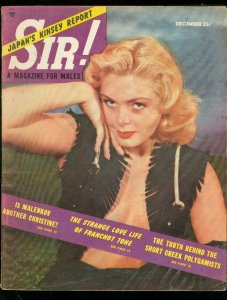 SIR! MAGAZINE DEC 1953-GREEK POLYGAMY-SPICY COVER-PULP FN