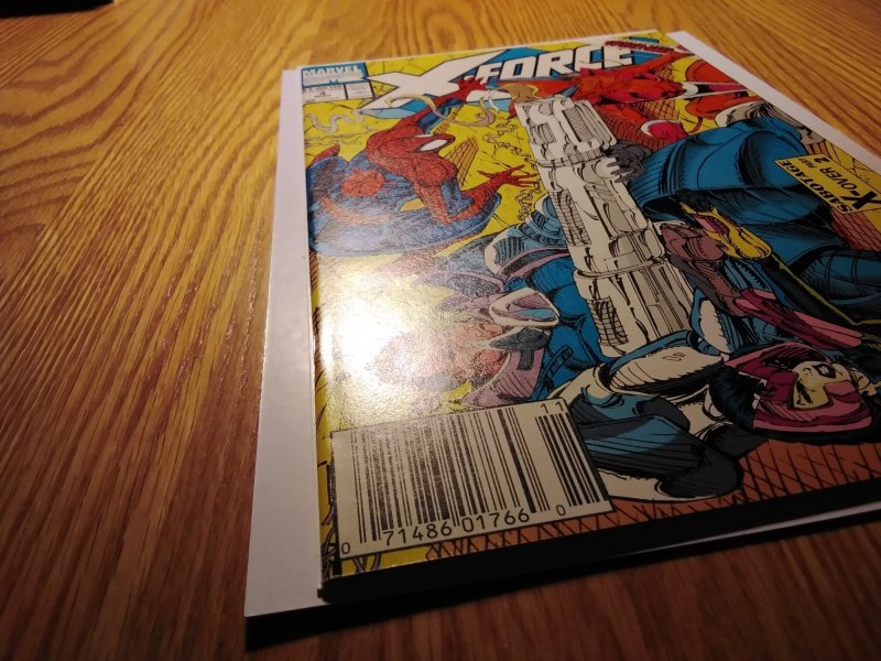 X-Force #4 Newsstand Edition (1991) Spider-Man Cable Deadpool