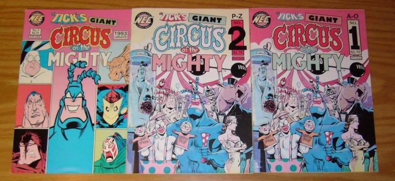 the Tick's Giant Circus of the Mighty #1-3 FN/VF complete series - sourcebook 2