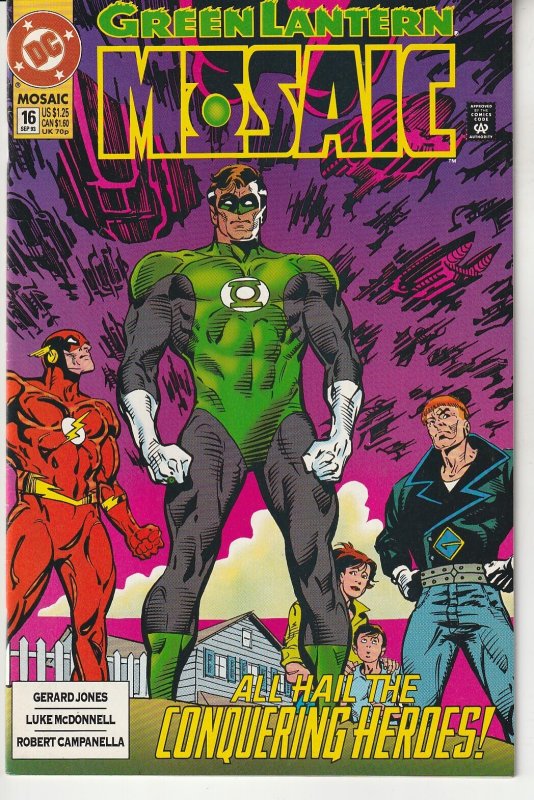 Green Lantern: Mosaic #16 (1993)  Green Lantern Hal Jordon ! Justice League !