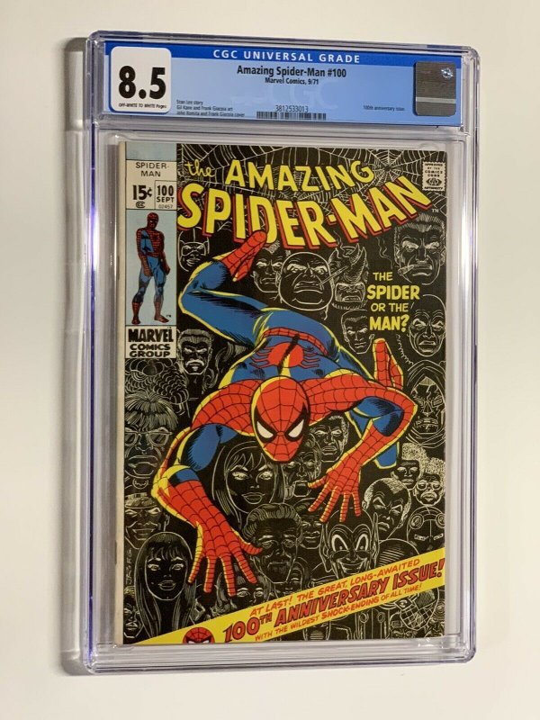 amazing Spider-man 100 cgc 8.5 ow/w pages marvel 1971