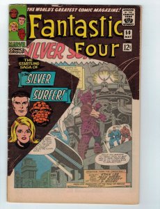 Fantastic Four #50 - Jack Kirby 3RD SILVER SURFER & 3RD GALACTUS - low grade 