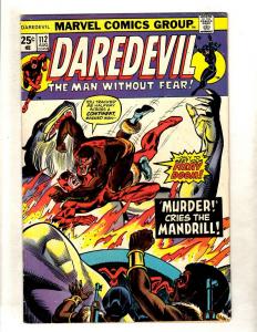 Lot Of 4 Daredevil Marvel Comic Book # 99 GD 112 FN- 113 FN 140 NM Defenders FM4