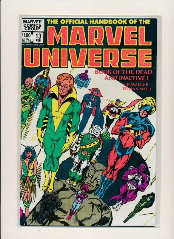 Lot of 8-MARVEL UNIVERSE BOOK OF DEAD I&II, Weapons, & MORE!! #13-20 VF(PF748) 