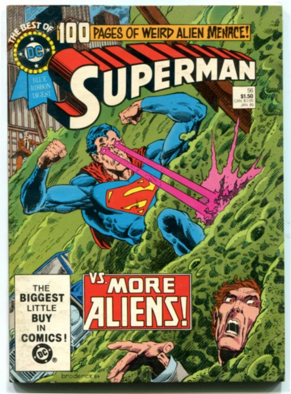 Best of DC 56 SUPERMAN VS MORE ALIENS VFNM 9.0 DC 1984 Blue Ribbon Digest