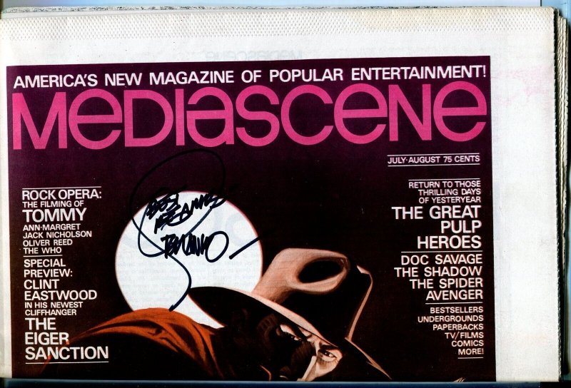 Mediascene #17 1/1976-signed by Steranko Shadow cover-Proof copy-unopened-VF+