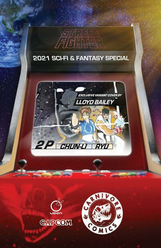 STREET FIGHTER SCI FI AND FANTASY #1-LLOYD BAILEY VI4GIN VARIANT W/NUMBERED COA.