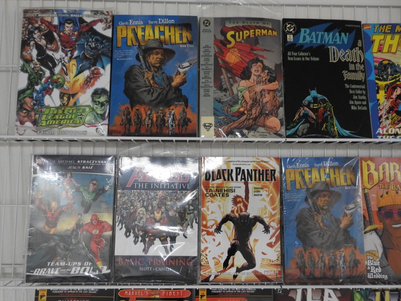 Huge Lot (43) TPB And Hardback Graphic Novels W/Batman, JLA, Spawn+ Avg VF!!
