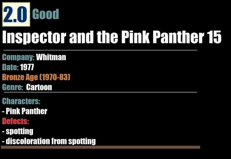 Inspector and the Pink Panther 15 (1977) GD Bronze Age Whitman comic