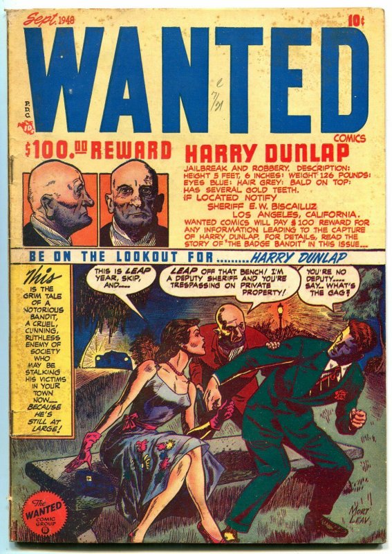 Wanted #15 1948- Golden Age Precode Crime- vg/f