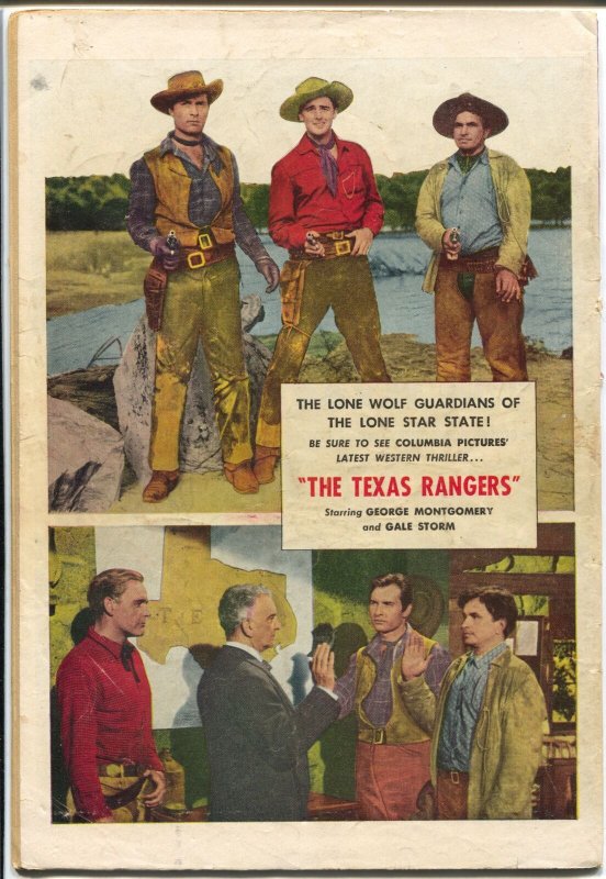 Motion Picture Comics #106 1951-Fawcett-George Montgomery-Texas Rangers-VG