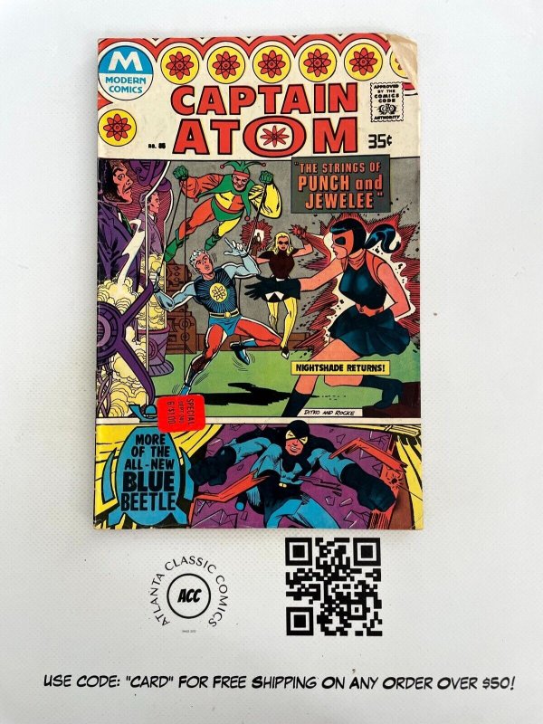 Captain Atom # 85 VG Modern Comics Comic Book Blue Beetle 1977 3 J890