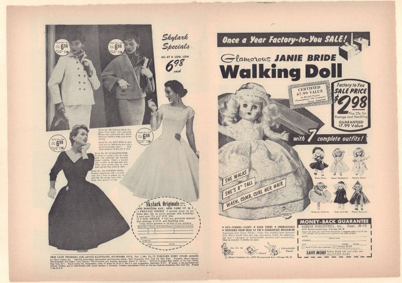 True Love Problems and Advice Illustrated #36 Unused Comic Book Cover (7.5) 1955