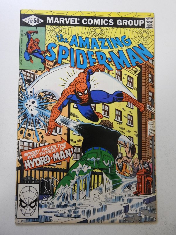 The Amazing Spider-Man #212 (1981) VF Condition! 1st Appearance of Hydro-Man!