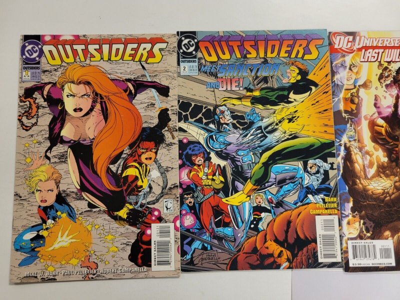 4 DC Comics #1 2 Outsiders + 1 1 Last Will and Testament one Shot 51 TJ5