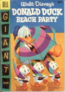 DONALD DUCK BEACH PARTY (1954-1959 DELL GIANT) 3 VG-F D COMICS BOOK