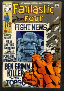 Fantastic Four #92 VG+ 4.5 Marvel Comics
