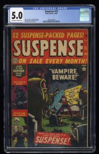 Suspense #23 CGC VG/FN 5.0 Off White to White Atlas Vampires Pre Code Horror!