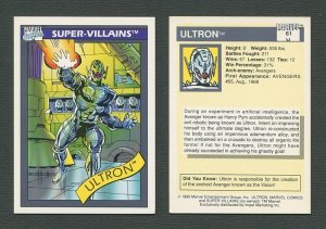 1990 Marvel Comics Card  #61  (Ultron)  NM-MT