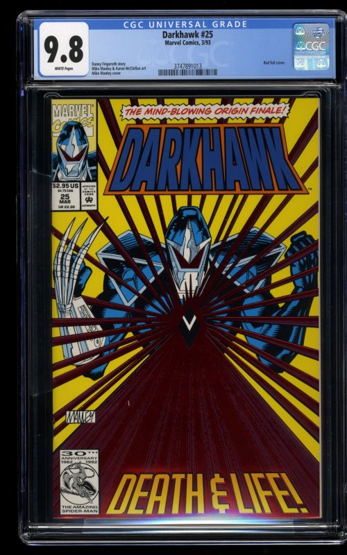 Darkhawk #25 CGC NM/M 9.8 White Pages