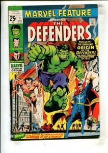 MARVEL FEATURE #1 (5.5) 1ST DEFENDERS!! 1971