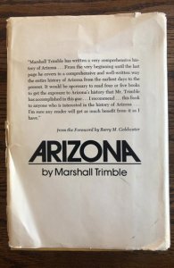 Arizona(panoramic history of frontier state)(signed)Trimble, 1977,404p