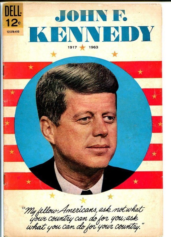 JOHN F. KENNEDY DELL COMIC-PHOTO COVER VG/FN