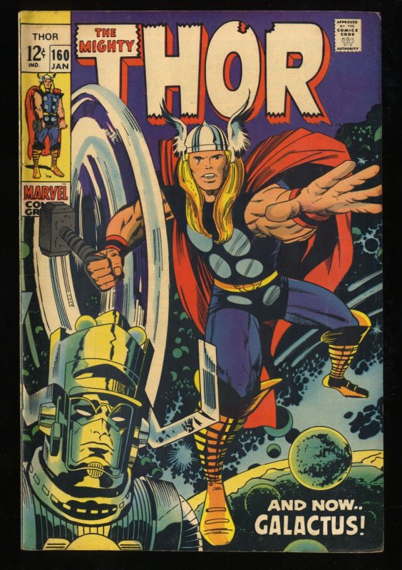 Thor #160 VG/FN 5.0 Galactus!