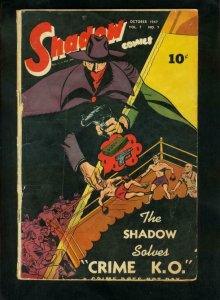 SHADOW COMICS v.7 #7 1947-BOXING COVER-DOC SAVAGE-NICK CARTER-fair/good FR/G 