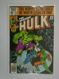 Incredible Hulk #251 Newsstand edition 6.0 FN (1980 1st Series)