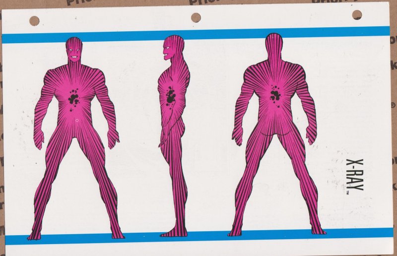 Official Handbook of the Marvel Universe Sheet- X-Ray