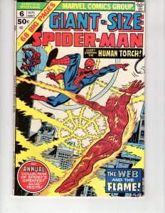 Giant-Size Spider-Man #6  THE WEB AND THE FLAME!  Human Torch / ID#09