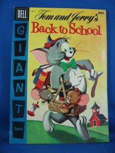 TOM AND JERRY BACK TO SCHOOL DELL GIANT 1 Fine  VF  1956