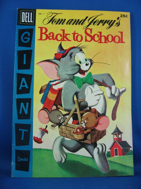 TOM AND JERRY BACK TO SCHOOL DELL GIANT 1 Fine  VF  1956