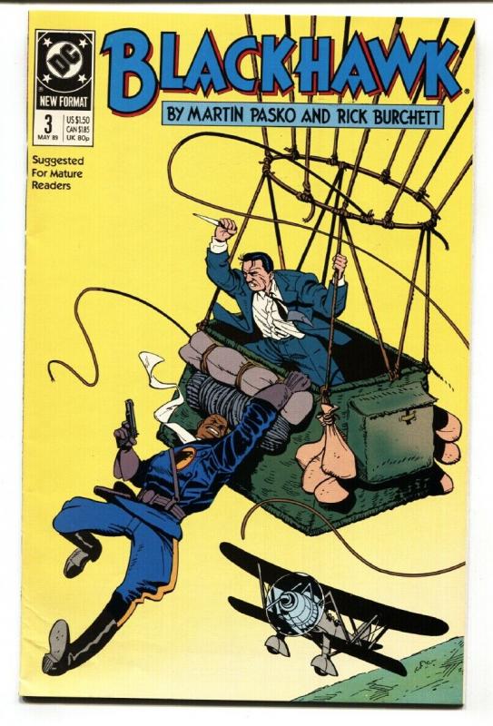 BLACKHAWK #3-1989-Pasko-Burchett-comic book DC VF/NM
