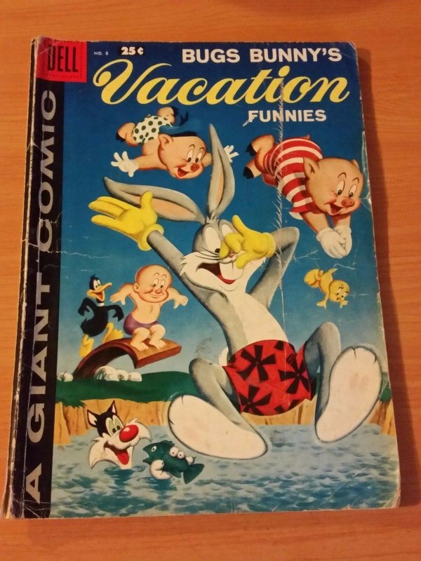 Bugs Bunny's Vacation Funnies #8 ~ VERY GOOD VG ~ 1958 DELL Comics 