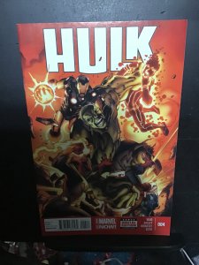 Hulk #4 (2014) Iron Man and Captain Marvel cover! High-grade! NM- Wow!