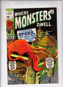 Where Monsters Dwell #2 (Mar-70) NM- High-Grade Sporr