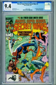 MARVEL SUPER HEROES SECRET WARS #3 CGC 9.4 First Volana Titania -comic book 3...