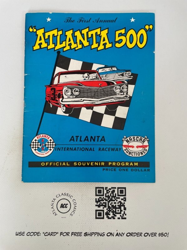 1960 Atlanta 500 Official Nascar Race Program Richard Petty Fireball 15 J893