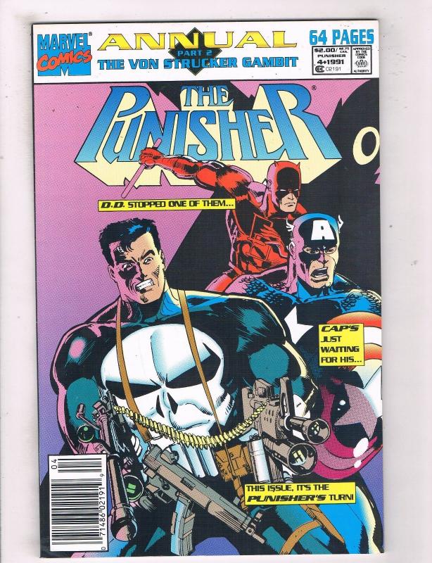 The Punisher Annual #4 VF/NM Marvel Netflix Comic Book Daredevil Jun 1991 DE44