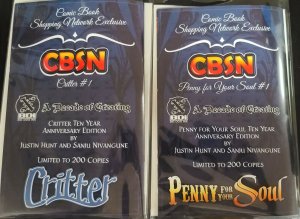 Critter / Penny For Your Soul #1 EXCLUSIVE CBSN BIG DOG INK COMIC BOOK SET 